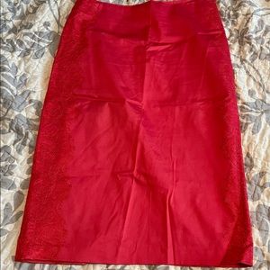 Coral pencil skirt